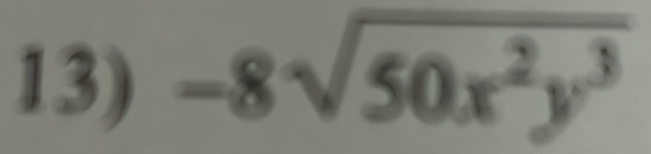 -8sqrt(50x^2y^3)