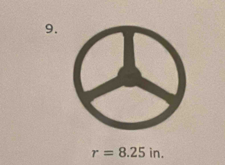 r=8.25in.