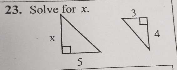 Solve for x.