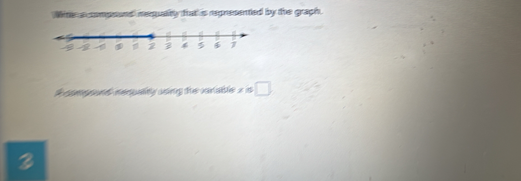 Win a compond nemquaiity frat is represented by the graph. 
P eompond mequaitly soing the cerable z is □
3