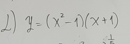 y=(x^2-1)(x+1)
 1/5 