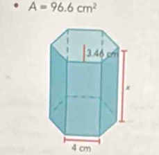 A=96.6cm^2
4 cm