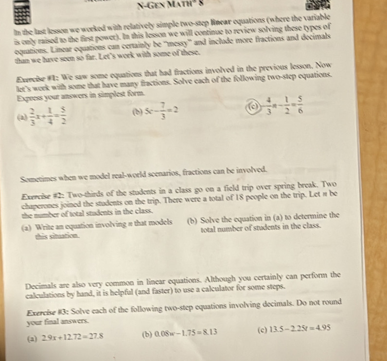Solved: N-Gen Math² 8 In the last lessen we worked with relatively ...