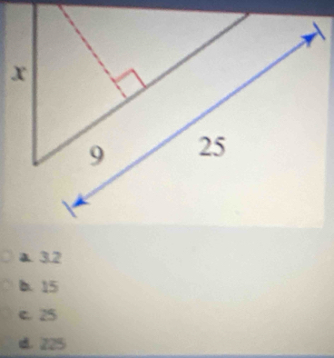 a 3.2
b. 15
c. 25
B. Z25