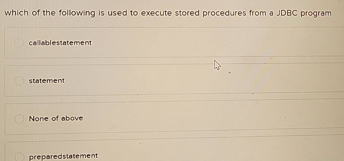 Solved: which of the following is used to execute stored procedures ...