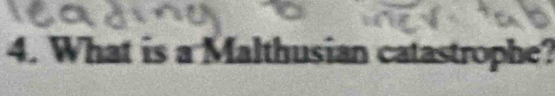 What is a Malthusian catastrophe?