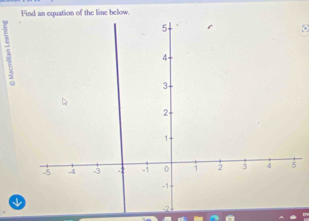 Find an equation of the line below. 
EN