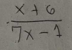  (x+6)/7x-7 