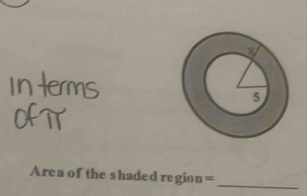 Area of the shaded region= 
_