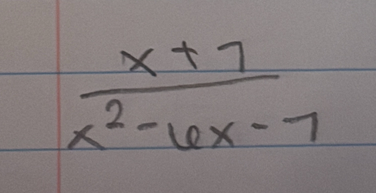  (x+7)/x^2-6x-7 