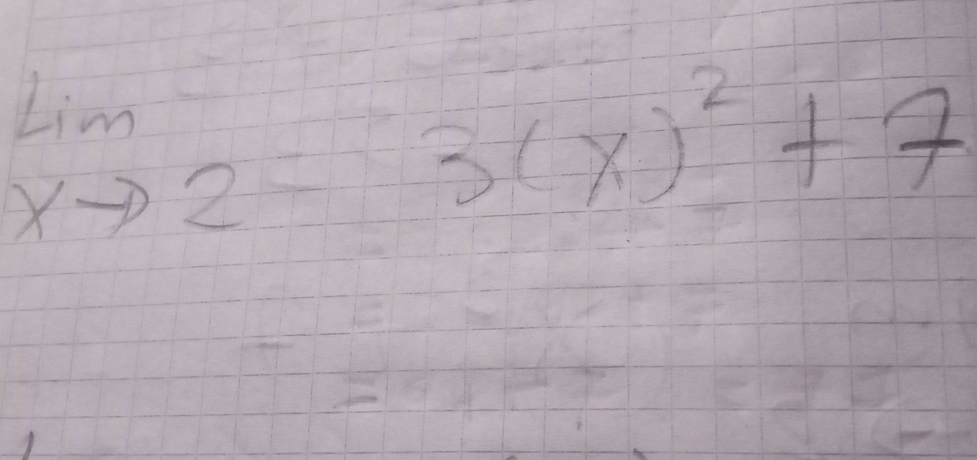 lim _xto 2=3(x)^2+7