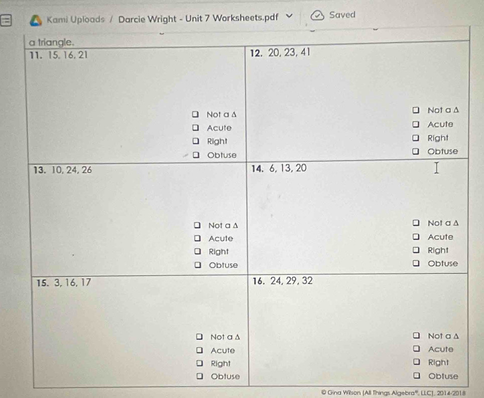 Kami Uploads / Darcie Wright - Unit 7 Worksheets.pdf Saved 
© Gina Wilson (All Things Algebra', LLC), 2014-2018