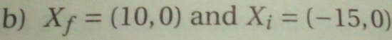 X_f=(10,0) and X_i=(-15,0)