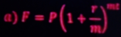 F=P(1+ r/m )^mt