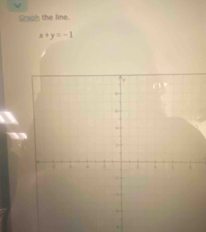 Graph the line.
x+y=-1