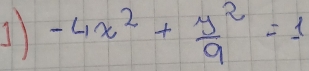 -4x^2+ y^2/9 =1