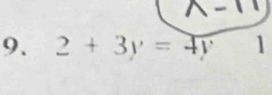 2+3y=4y 1