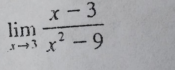 limlimits _xto 3 (x-3)/x^2-9 