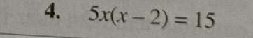 5x(x-2)=15