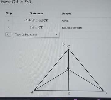 Prove: DA≌ DB.