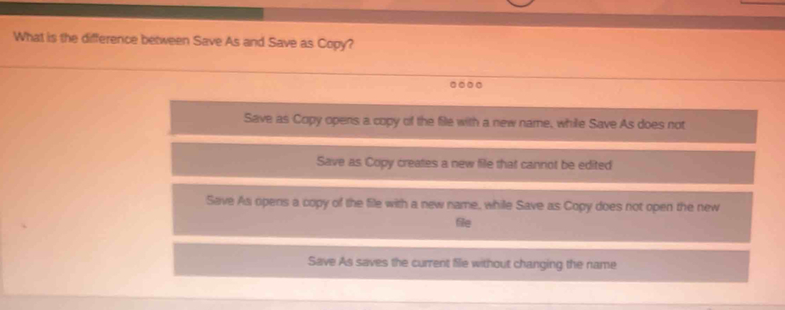 Solved: What is the difference between Save As and Save as Copy? Save ...