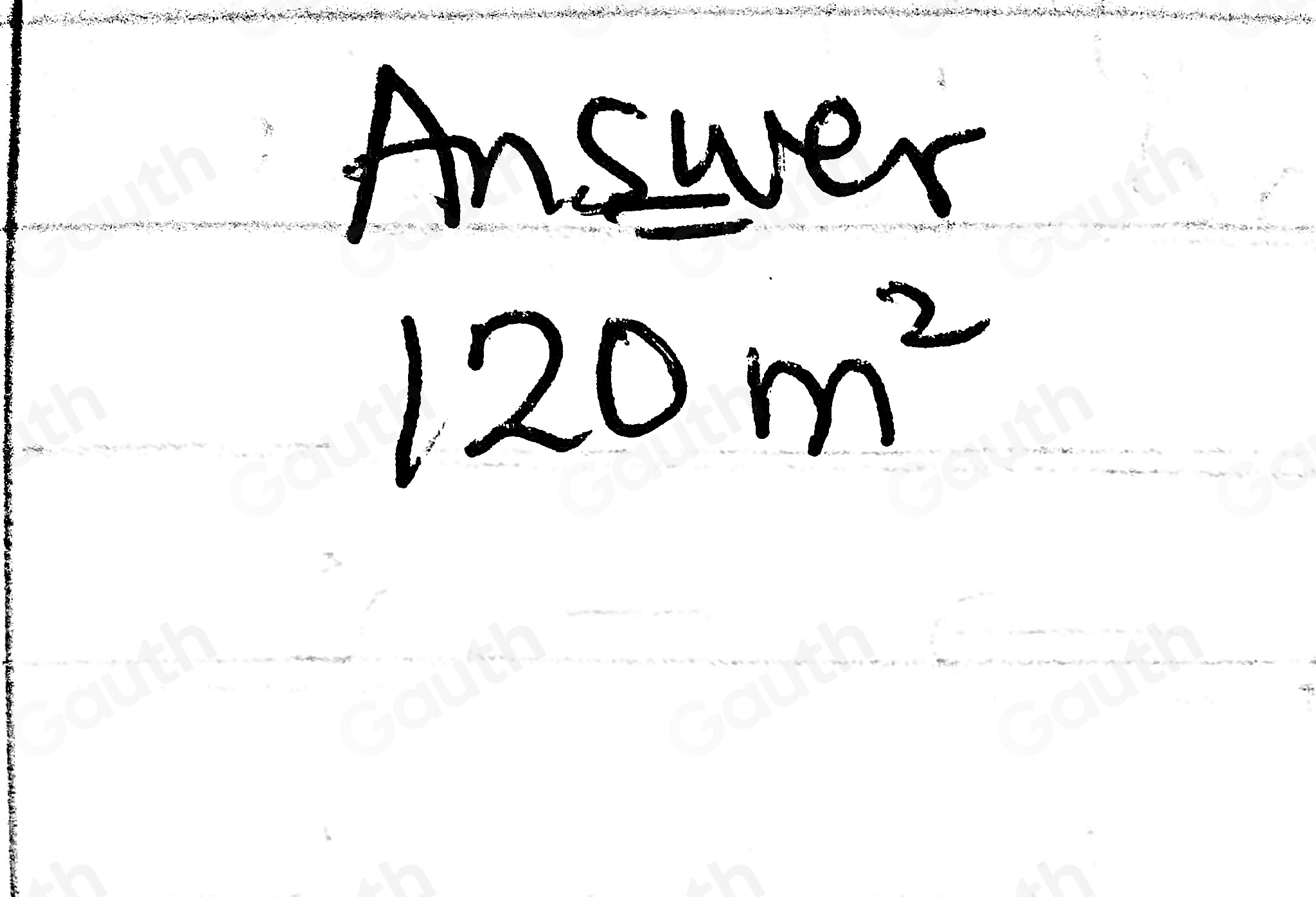 Answer
120m^2