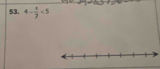 4- x/7 <5</tex>