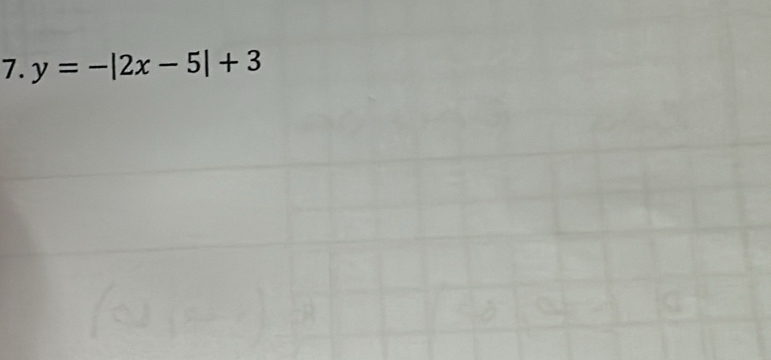 y=-|2x-5|+3