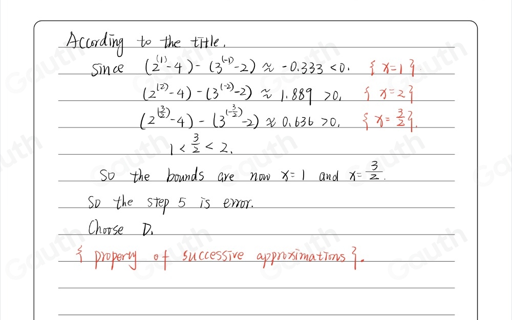 Solved: Jacob is solving the equation below using successive ...