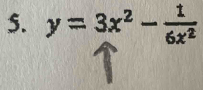 y=3x^2- 1/6x^2 