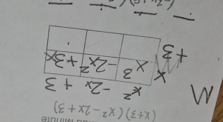 (x+3)(x^2-2x+3)
M 
+