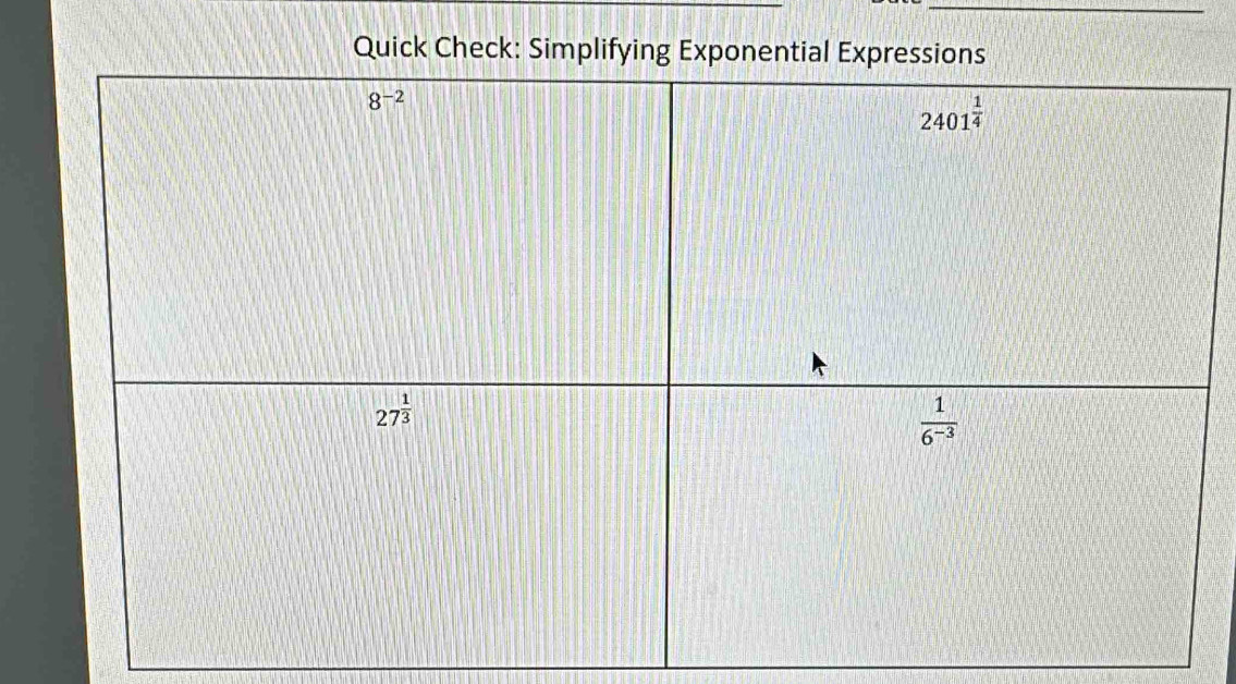 Quick Check: Simplifying Expo