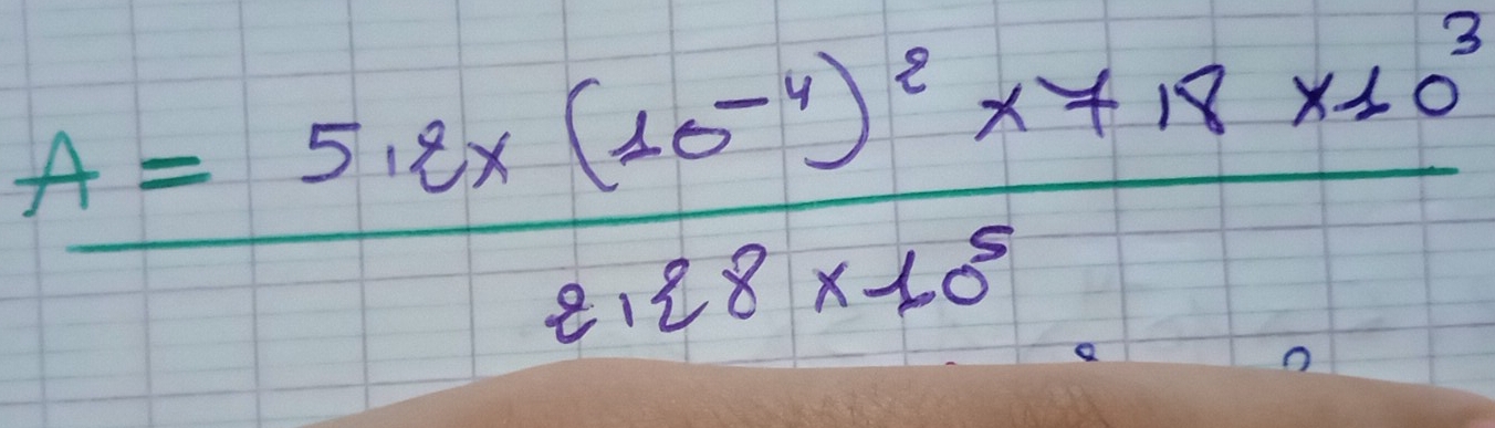 frac A=5.2* (10^(-4))^2* 7* 18* 10^32.28* 10^5