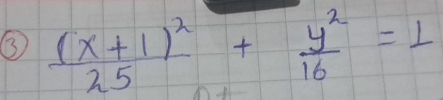 frac (x+1)^225+ y^2/16 =1