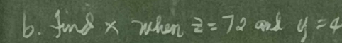 find* whenz=72 and y=4