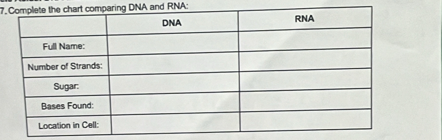 A and RNA: