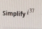 Simplify i^(37)