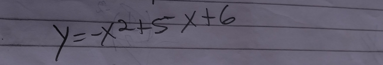 y=-x^2+5x+6