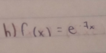 f(x)=e^(· 7x)