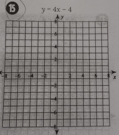 15 y=4x-4
8x