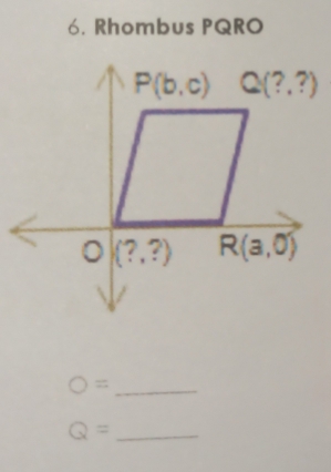 Rhombus PQRO
=
_
_ Q=