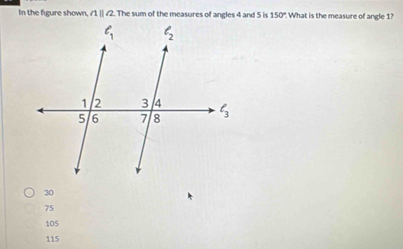 Solved: In the figure shown, /1||2. The sum of the measures of angles 4 ...