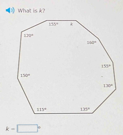 What is k?
k=□°