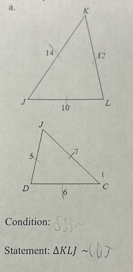 Condition: 
Statement: △ KLJsim