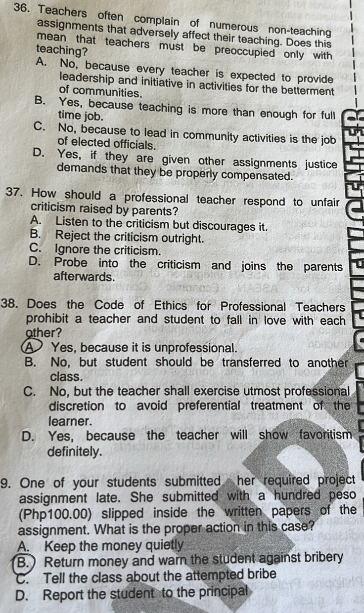 Solved: Teachers often complain of numerous non-teaching assignments ...