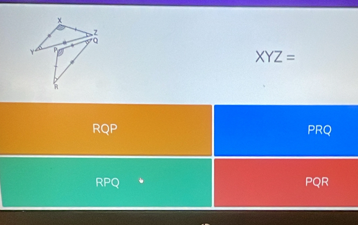 XYZ=
RQP PRQ
RPQ PQR