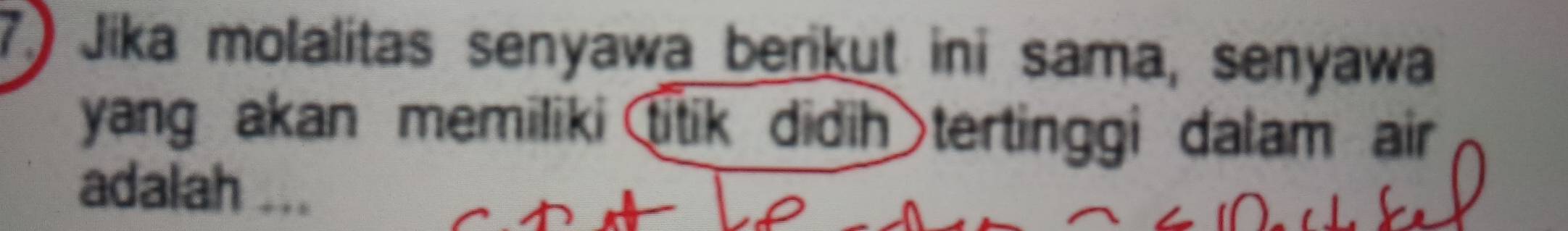 Jika molalitas senyawa berikut ini sama, senyawa 
yang akan memiliki titik didih tertinggi dalam air 
adalah ...