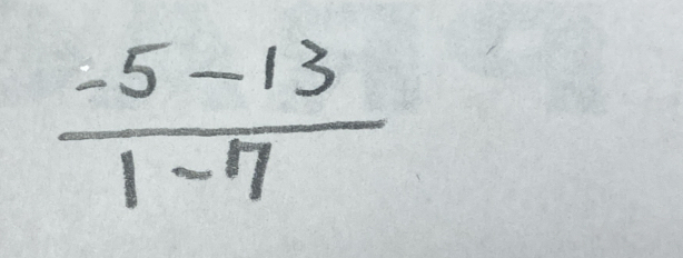  (-5-13)/1-7 