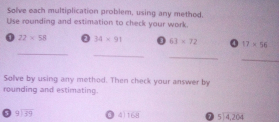 Solved: Solve each multiplication problem, using any method. Use ...