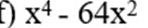 x^4-64x^2